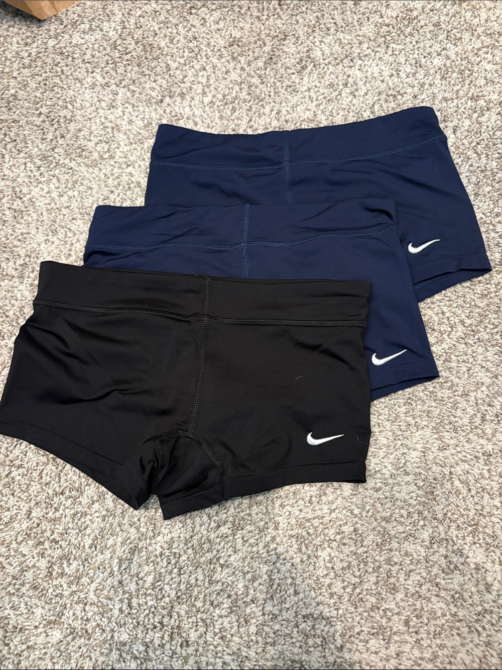 Nike Women's Performance Booty Shorts - Black & Navy (3 Pack)